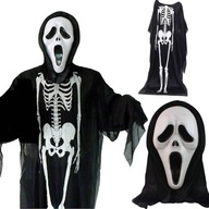 SÚPRAVA KOSTÝMOV HALLOWEEN SKELETON MASKA SCREAM SCARY GHOST SÚPRAVA KOSTÝMOV HALLOWEEN SKELETON MASKA SCREAM SCARY GHOST