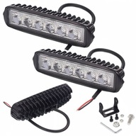 PRACOVNÁ LAMPA PANEL 6 LED 18W 12V 24 IP67 E9 x2 PRACOVNÁ LAMPA PANEL 6 LED 18W 12V 24 IP67 E9 x2