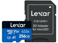 Vysokovýkonná karta LEXAR microSDXC 256 GB
