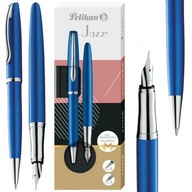 Plniace pero Pelikan Jazz Noble + guľôčkové pero, hrot M, modrý