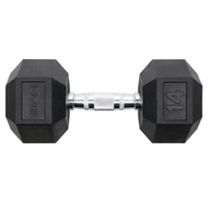 Činka HEX 14 KG RUBBER HMS PRO BLACK TRAINING GYM SPORTS Činka HEX 14 KG RUBBER HMS PRO BLACK TRAINING GYM SPORTS