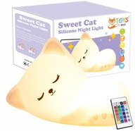 Detská nočná lampa Sweet Cat - CAT, RGB LED, DIAĽKOVÉ OVLÁDANIE, BATÉRIA Detská nočná lampa Sweet Cat - CAT, RGB LED, DIAĽKOVÉ OVLÁDANIE, BATÉRIA