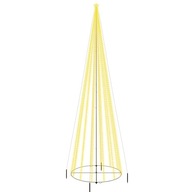 Kónický vianočný stromček, 1134 teplých bielych LED, 230x8