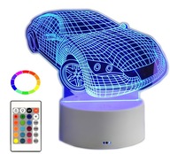 Nočná lampa AUTO 3D LED USB + DIAĽKOVÉ OVLÁDANIE ZDARMA