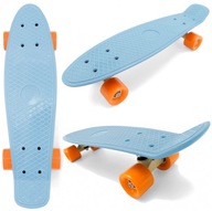 SKATEBOARDOVÁ TABUĽKA 55cm 7 ZNAČKOV MODRO ORANŽ SKATEBOARDOVÁ TABUĽKA 55cm 7 ZNAČKOV MODRO ORANŽ