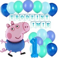 BALÓNKY k 1. - 5. narodeninám PEPPA PIG XL + MENO BALÓNKY k 1. - 5. narodeninám PEPPA PIG XL + MENO