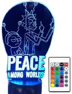 3D LED RICK AND MORTY FAREBNÁ LAMPA + USB DIAĽKOVÉ OVLÁDANIE 3D LED RICK AND MORTY FAREBNÁ LAMPA + USB DIAĽKOVÉ OVLÁDANIE