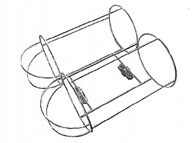Dvojitý kôš na blatníky 142 mm Dvojitý kôš na blatníky 142 mm