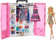 Barbie Šatník Šatník Kufor na oblečenie + bábika