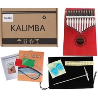 Kalimba zazna klavír 17 kláves mahagón príslušenstvo kufra W-17T-7 červený