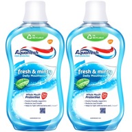 Aquafresh Fresh Minty ústna voda s fluoridom 2x500ml Aquafresh Fresh Minty ústna voda s fluoridom 2x500ml