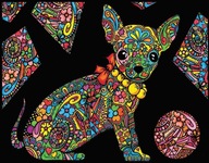 Zamatová omaľovánka 47x35 Chihuahua Colorvelvet