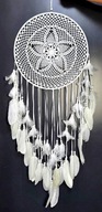 Lapač snov Biely kruh 40cm Stredný Boho 110cm Lapač snov Biely kruh 40cm Stredný Boho 110cm