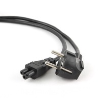 IEC C5 trojlístok napájací kábel s VDE 3m čierny