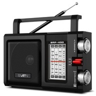SVEN SRP-450 BLACK FM AM SW retro prenosné rádio s vintage batériami SVEN SRP-450 BLACK FM AM SW retro prenosné rádio s vintage batériami