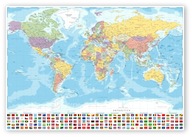 MAPA SVETA VLAJKY KRAJÍN plagát B1 100x70cm #221 MAPA SVETA VLAJKY KRAJÍN plagát B1 100x70cm #221