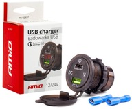 Nabíjačka s USB + USB C zásuvkou + 12V 24V tester Nabíjačka s USB + USB C zásuvkou + 12V 24V tester