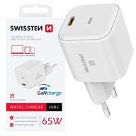 RÝCHLA SIEŤOVÁ NABÍJAČKA USB-C 65W GaN SWISSTEN POWER DELIVERY BIELA RÝCHLA SIEŤOVÁ NABÍJAČKA USB-C 65W GaN SWISSTEN POWER DELIVERY BIELA