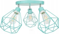 Detská stropná lampa 3 pastelová tyrkysová pohyblivá LED závesná E27 Detská stropná lampa 3 pastelová tyrkysová pohyblivá LED závesná E27