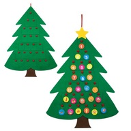Adventný kalendár plstený vianočný stromček pre deti DIY Adventný kalendár plstený vianočný stromček pre deti DIY