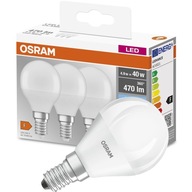 LED GUĽOVÁ žiarovka E14 5W = 40W 4000K OSRAM 3-BAL. LED GUĽOVÁ žiarovka E14 5W = 40W 4000K OSRAM 3-BAL.