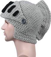 Vtipná zimná čiapka Knight Helmet DARČEK ŠEDÁ maska ​​so ŠTÍTOM