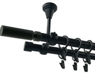 STROPNÁ ZÁCLONA TYČ ČIERNA 19+19mm WALDO 120cm STROPNÁ ZÁCLONA TYČ ČIERNA 19+19mm WALDO 120cm