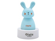 Modrá LED nočná lampa Olala Charly Bunny Modrá LED nočná lampa Olala Charly Bunny