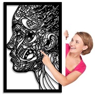 OTVORENÁ MAĽBA DEKORÁCIA STENY 3D ŽENSKÁ TVÁR OTVORENÁ MAĽBA DEKORÁCIA STENY 3D ŽENSKÁ TVÁR