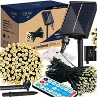 SOLAR GARDEN GARLAND LED VIANOČNÉ SVETLÁ 20m TEPLOM BIELY + DIAĽKOVÉ OVLÁDANIE SOLAR GARDEN GARLAND LED VIANOČNÉ SVETLÁ 20m TEPLOM BIELY + DIAĽKOVÉ OVLÁDANIE