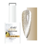 CAT EYE HYBRID NAIL LAK šampanské zlato strieborné s časticami EverShine CAT EYE HYBRID NAIL LAK šampanské zlato strieborné s časticami EverShine