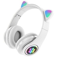 Bluetooth 5.0 FM microSD LED slúchadlá CAT EARS