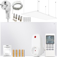 Set IR CRONOS Carbon P1000 White vykurovací panel + Termostat s diaľkovým ovládaním +