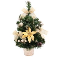 Umelý vianočný stromček v črepníku so ZLATÝmi ozdobami, 40 cm