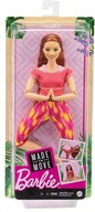 Bábika Barbie vyrobená na pohyb Gymnast Red GXF07