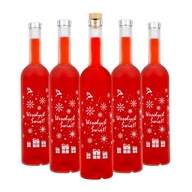 5x FUTURA 700 ml vianočná fľaša NA LIKÉRY BIBER LIKÉR, MRANÉ VÍNO 5x FUTURA 700 ml vianočná fľaša NA LIKÉRY BIBER LIKÉR, MRANÉ VÍNO