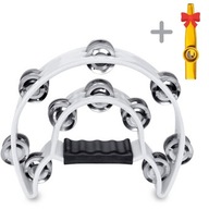 TAMBURÍN, dvojradový, dvojitý biely PRO + kazoo TAMBURÍN, dvojradový, dvojitý biely PRO + kazoo