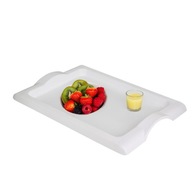 Kuchynský podnos servírovací podnos 51x35cm biely Bentom stojan na jedlo Kuchynský podnos servírovací podnos 51x35cm biely Bentom stojan na jedlo