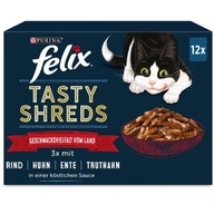 Felix Tasty Shreds, 12 x 80 g Rural Flavors
