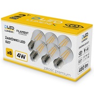 6x E27 LED FILAMENT EDISON Žiarovka 480lm 4W NEUTR.Dekor. 6x E27 LED FILAMENT EDISON Žiarovka 480lm 4W NEUTR.Dekor.
