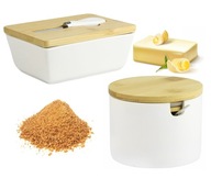 CUKOR + SÚPRAVA NÁDOB NA BIELE PORCELÁNOVÉ MASLO CUKOR + SÚPRAVA NÁDOB NA BIELE PORCELÁNOVÉ MASLO