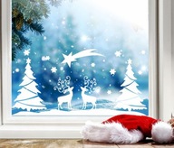 VIANOČNÉ nálepky na okná OKNO Vianočné 60cm HIT