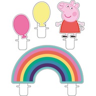 Piker Candles Peppa Pig Rainbow Birthday 4 ks.