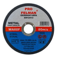 Rezný kotúč 125x1,2 PRO FELMAN na kov INOX Rezný kotúč 125x1,2 PRO FELMAN na kov INOX