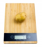 KUCHYNSKÁ VÁHA, bambusová, elektronická, do 5 kg, LCD