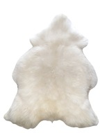 Prírodná biela prikrývka z ovčej kože - M
