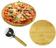 2V1 BAMBUSOVÁ DOSKA NA PIZZU S NOŽOM 2V1 BAMBUSOVÁ DOSKA NA PIZZU S NOŽOM