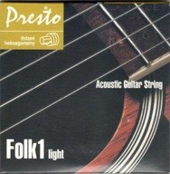 PRESTO FOLK 1 STRUNY AKUSTICKEJ GITARY 9-42