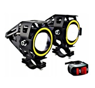 2x MOTOCYKLE HALOGÉNOVÉ SVETLÁ KRUHOVÉ LED SVETLOMETY 2x MOTOCYKLE HALOGÉNOVÉ SVETLÁ KRUHOVÉ LED SVETLOMETY