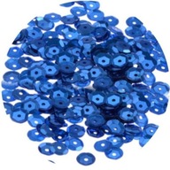 SEQUINS Modrý GLOSSY BREWIS 6 mm